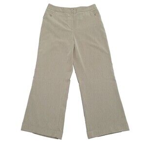 East 5th Dress Pants Womens 14 Taupe Brown Wide Leg Cuffed Hem Boho Peas…